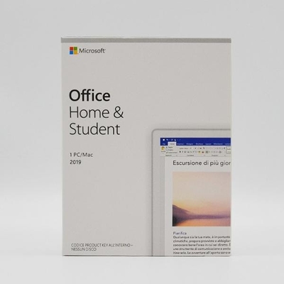 Media ad alta velocità Microsoft Office scatola domestica e dello studente di 2019 di DVD di versione 4.7GB PKC di vendita al dettaglio